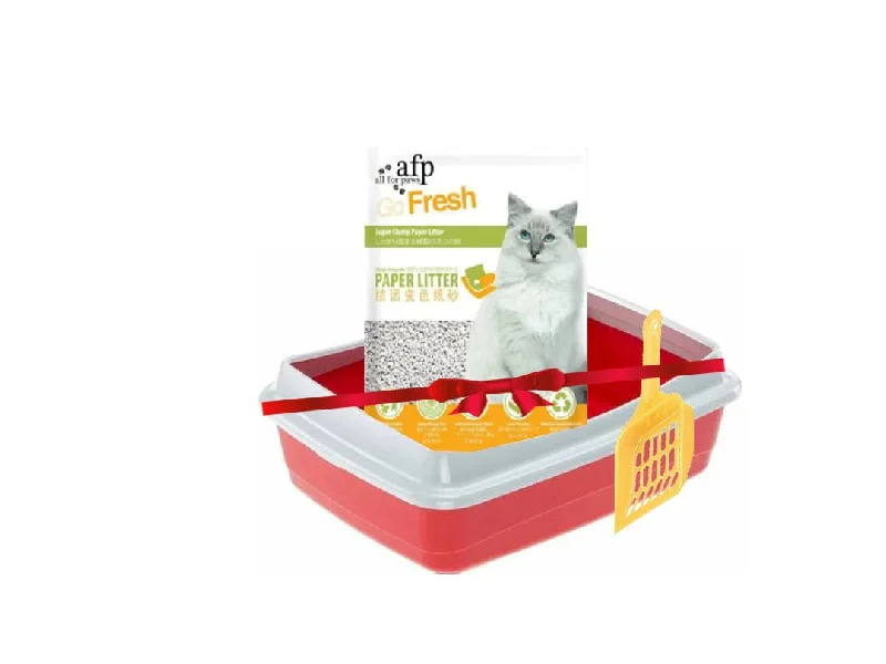 remove dead hair and dandruff, and promote pet skin health.Combo Afb Paper Cat Litter 1.9Kgs, with litter accessories