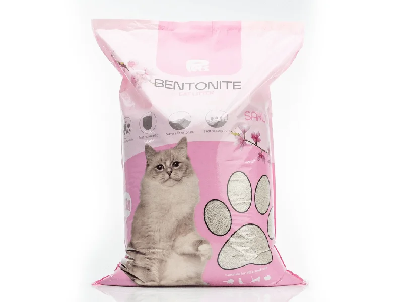 Pet grooming and cleaning products:Pets Bentonite Cat Litter with Sakura Scent 20kg