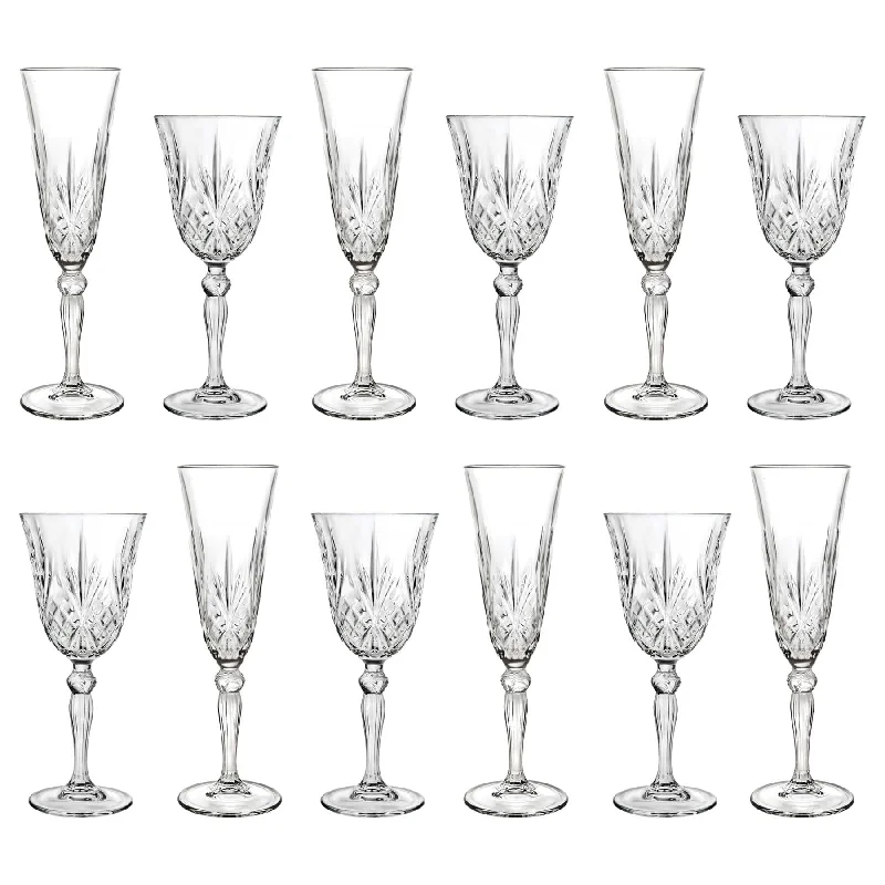 - ​​Pet toys under 10 yuan12pc Melodia White Wine Glasses & Champagne Flutes Set - By RCR Crystal