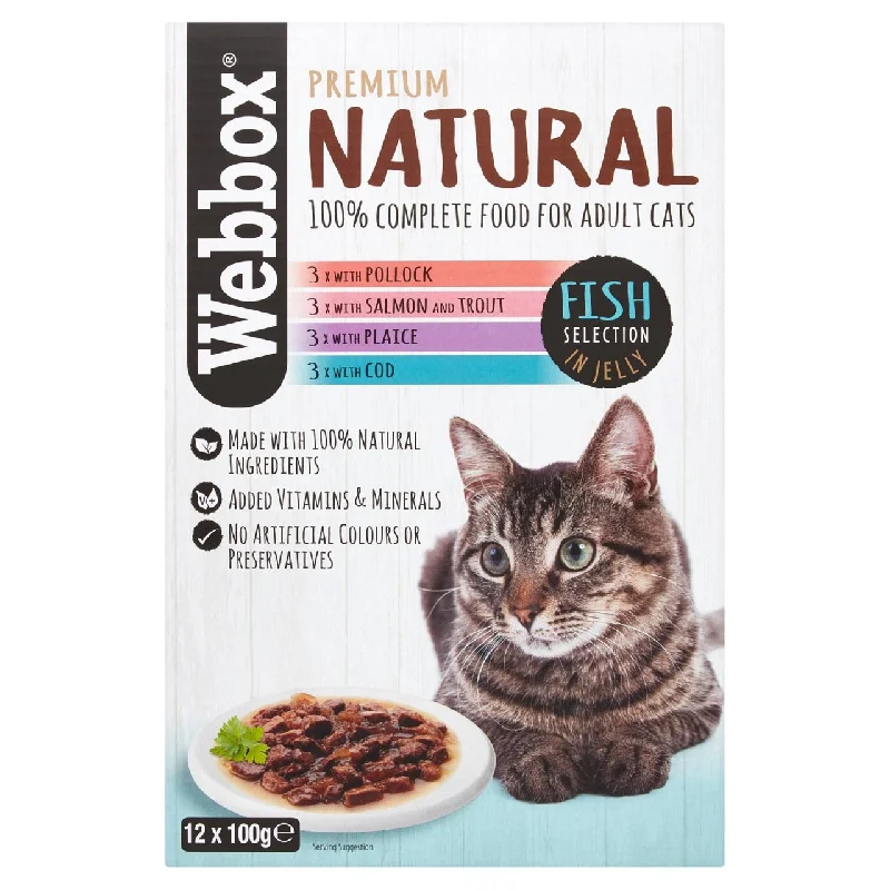    - Grain-free cat food recommendations  - Royal Canin dog food recommendationWebbox Natural Cat Fish in Jelly Multipack Selection 12 x 100g