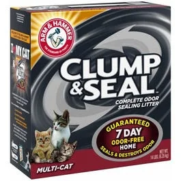 Pet grooming and cleaning products:Cat Litter, Multi-Cat Clump & Seal, 14-Lbs.