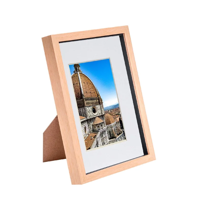 ---Light Wood A4 (8" x 12") 3D Shadow Box Frame with A5 Mount - By Nicola Spring