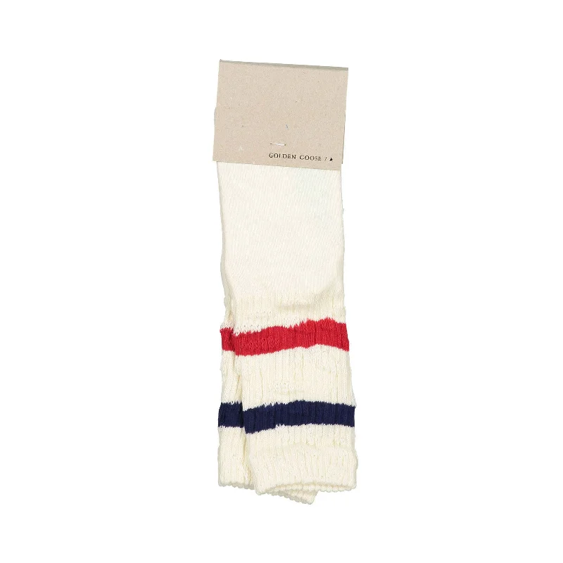  -Anti-scratch sofa protective coverGolden Goose Old White/Red/Navy/Fluo Rib Socks