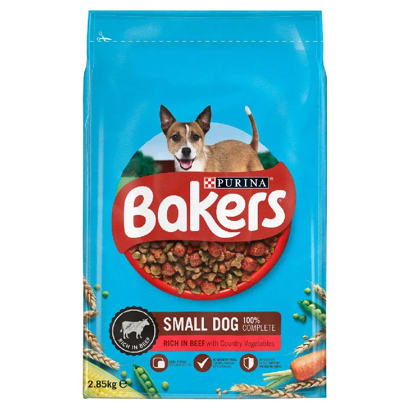    - Cat food for digestive health  - Dog food nutritional analysisBakers Small Dog Food Beef & Veg 2.85kg