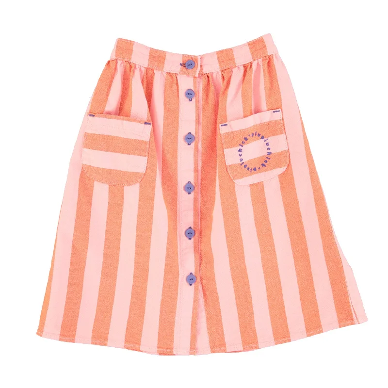 - Pet monitor with cameraPiupiuchick Orange/ Pink Stripes Long Skirt