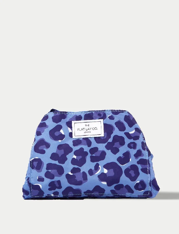 - Pregnant cat delivery room warming boxBlue Leopard Full Size Flat Lay Makeup Bag