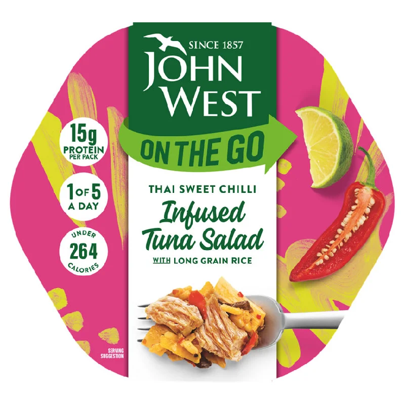  -Splash-proof food bowl AND Anti-choking slow food bowlJohn West On the Go Thai Sweet Chilli Infused Tuna Salad