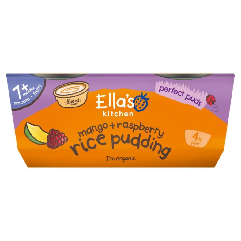 - Pet diabetes prescription foodElla's Kitchen Mango + Raspberry Rice Pudding 7+ Months 4 x 80g (320g)