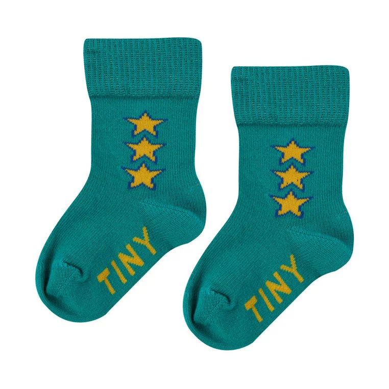  -Non-contact cat thermometerTiny Cottons Deep Green Stars Medium Baby Socks