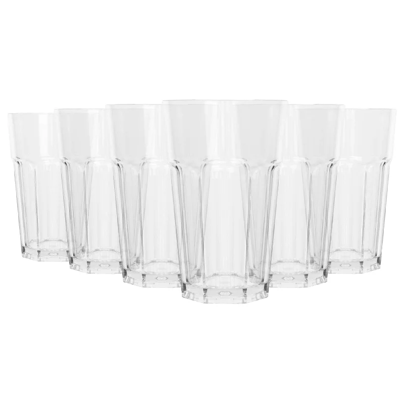 - Cat stress soothing spray400ml Reusable Plastic Highball Glasses - Pack of 6 - By Argon Tableware