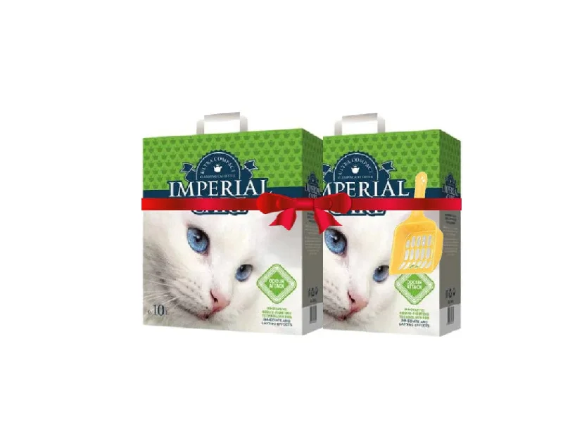 with the functions of decontamination, deodorization, and nourishment.Combo premium clumping cat litter - with ODOUR ATTACK GREEN GARDEN AROMA 6L 2bags with gift