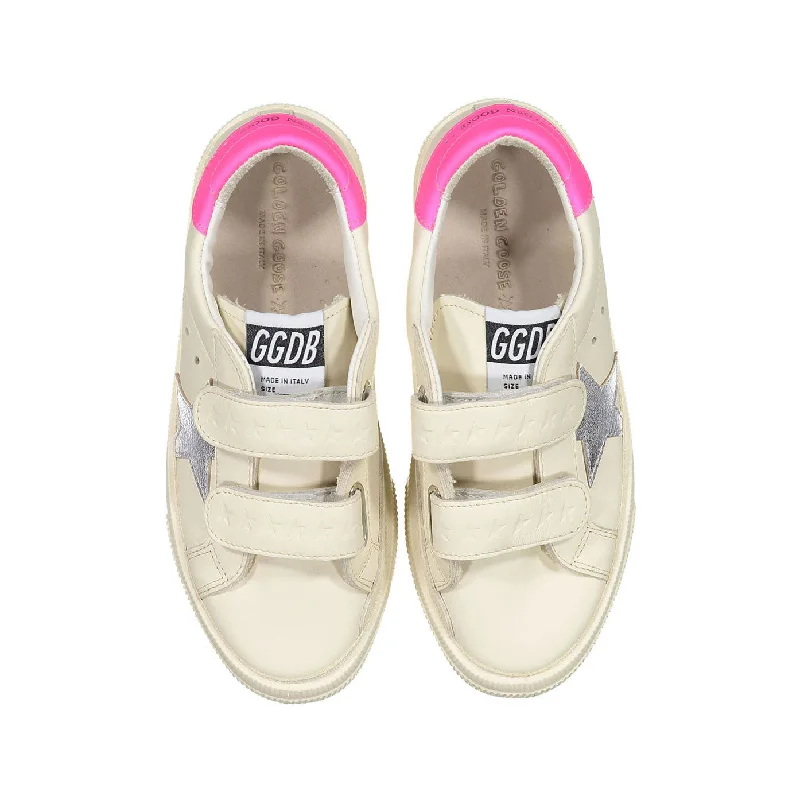 - Teething and chewing toys for puppiesGolden Goose Cream/Silver/Fucshia May School Leather Sneakers