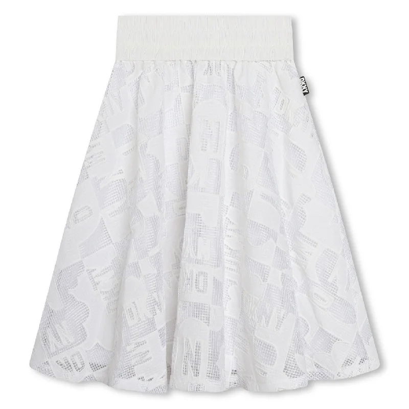 - Custom pet birthday cakeDKNY White Allover Print Mesh Long Skirt