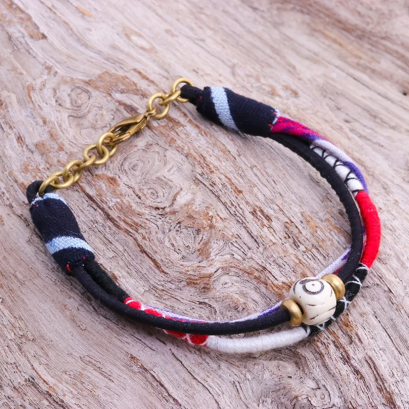 - Dog anti-slip matBoho Flame Colorful Cotton Beaded Strand Bracelet from Thailand