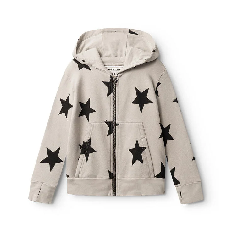 Pet ProductsNununu Smokey Grey Light Star Zip Hoodie