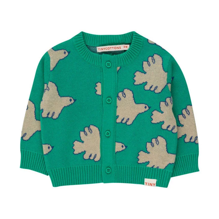  -Non-contact cat thermometerTiny Cottons Emerald Doves Baby Cardigan