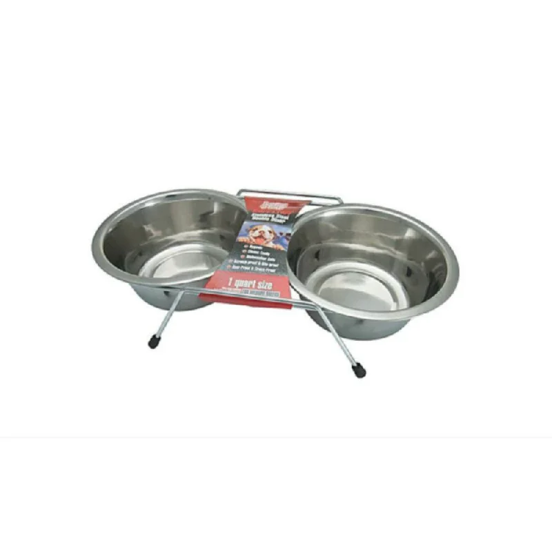 - Pet fence foldable indoorLoving Pets Stainless Steel Double Diner Dog Bowl