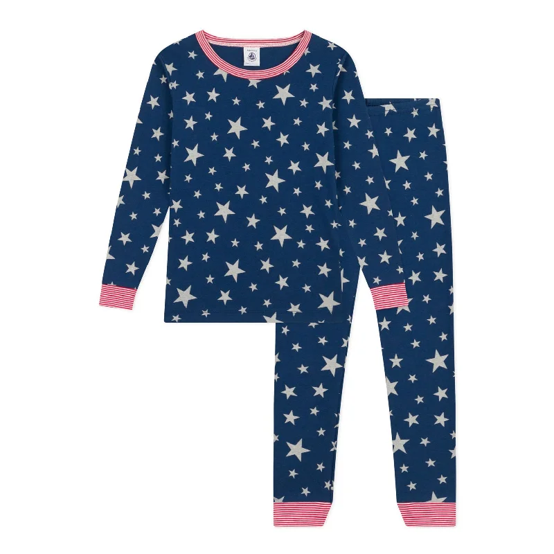 - Dog anti-slip matPetit Bateau Navy/White  Star Print Loungewear