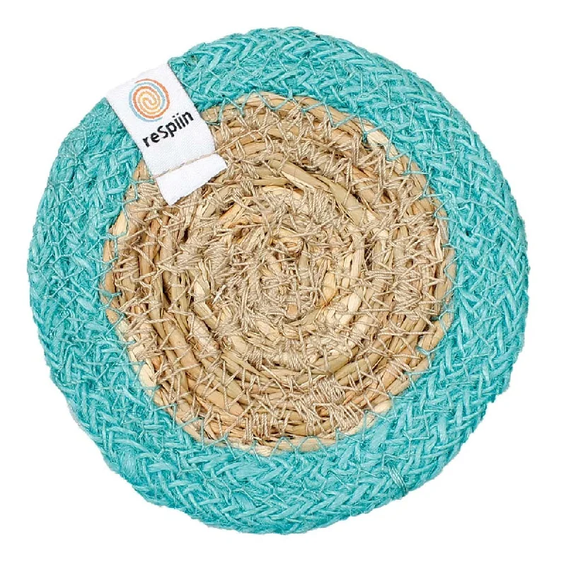 - Custom pet birthday cakeReSpiin Jute & Seagrass Coaster - Turquoise