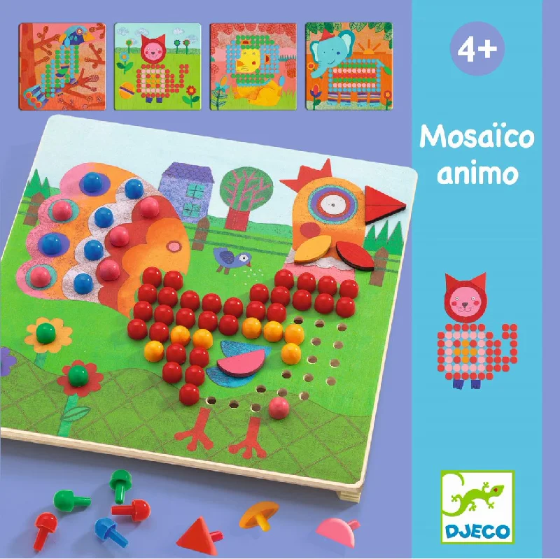 - Solid wood cat climbing frame customizedDjeco mosaic animo