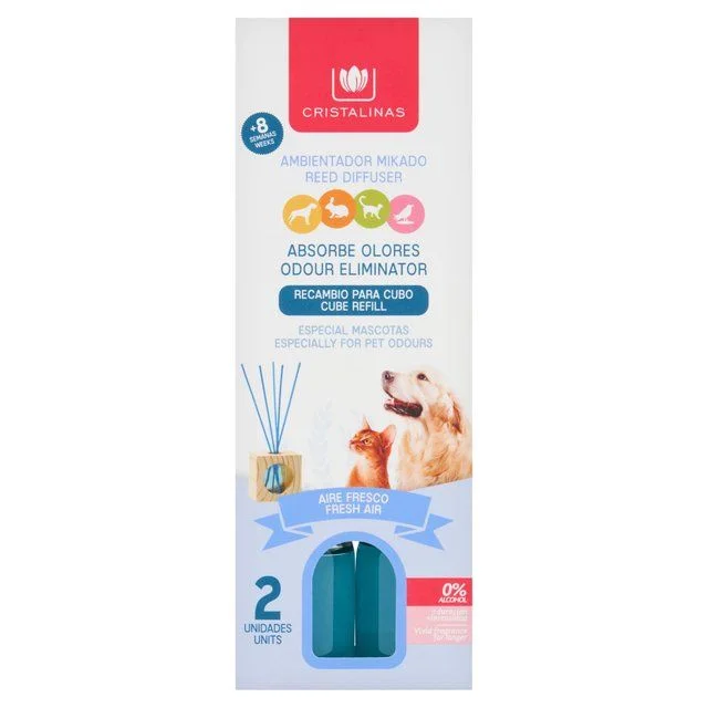 ---Cristalinas Pet Odour Eliminating Reed Diffuser Refill Fresh Air   2 x 30ml