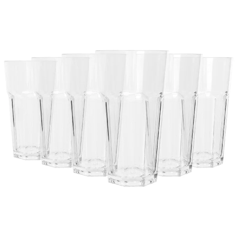 - Deodorizing cat litter tofu litter665ml Reusable Plastic Highball Glasses - Pack of 6 - By Argon Tableware