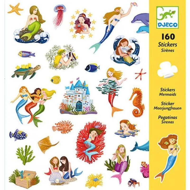 - Parrot climbing and standing wooden frameDjeco mermaids sticker pack