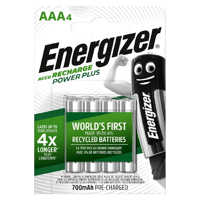 ---Energizer Recharge Power Plus AAA 4 Pack Batteries