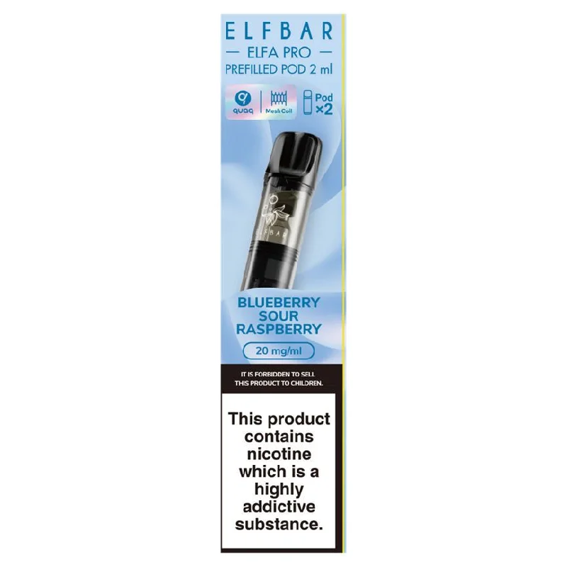 ---Elf Bar 2 Elfa Pro Prefilled Pod Blueberry Sour Raspberry 2ml