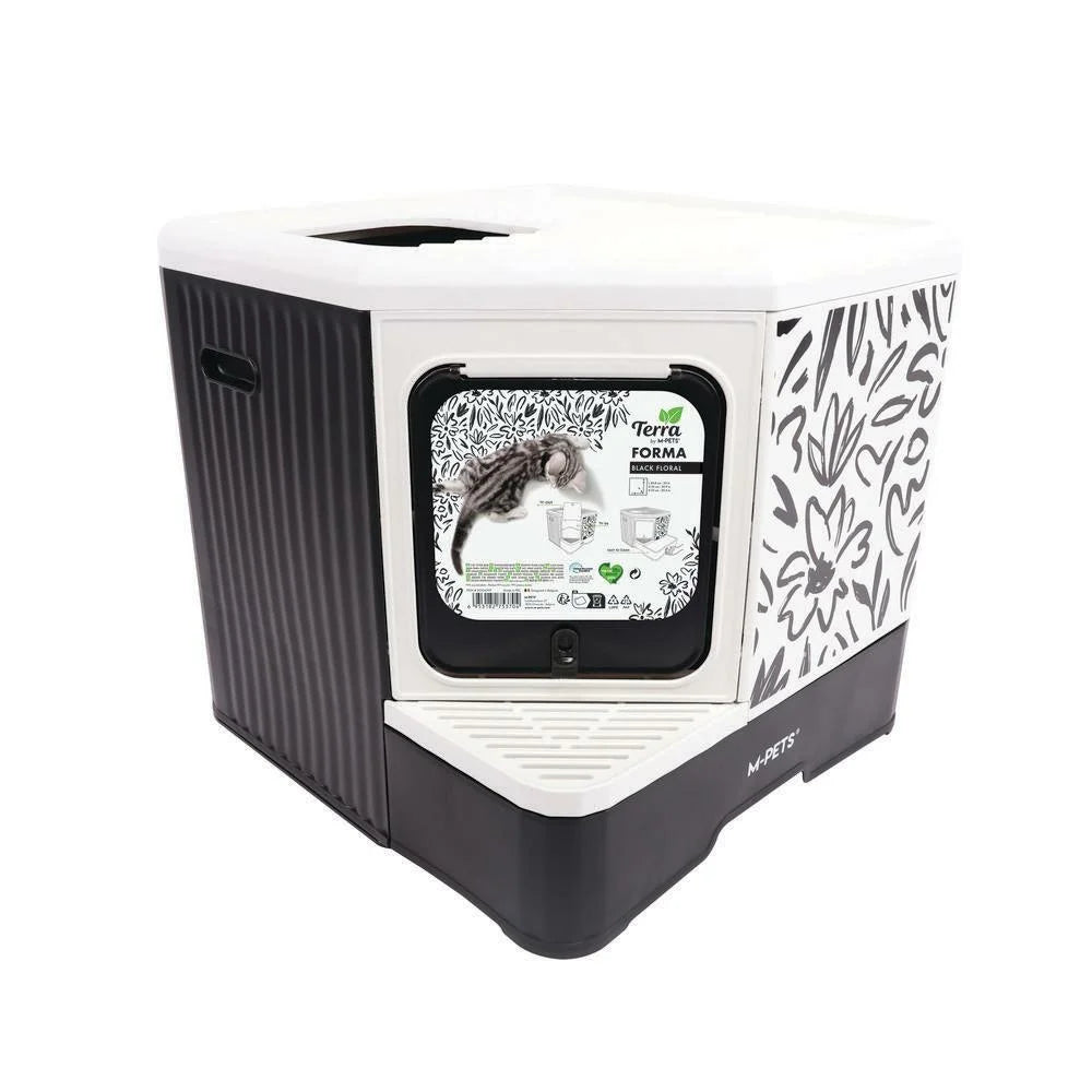 remove dead hair and dandruff, and promote pet skin health.Terra Forma Eco Foldable Cat Litter Box Black Floral