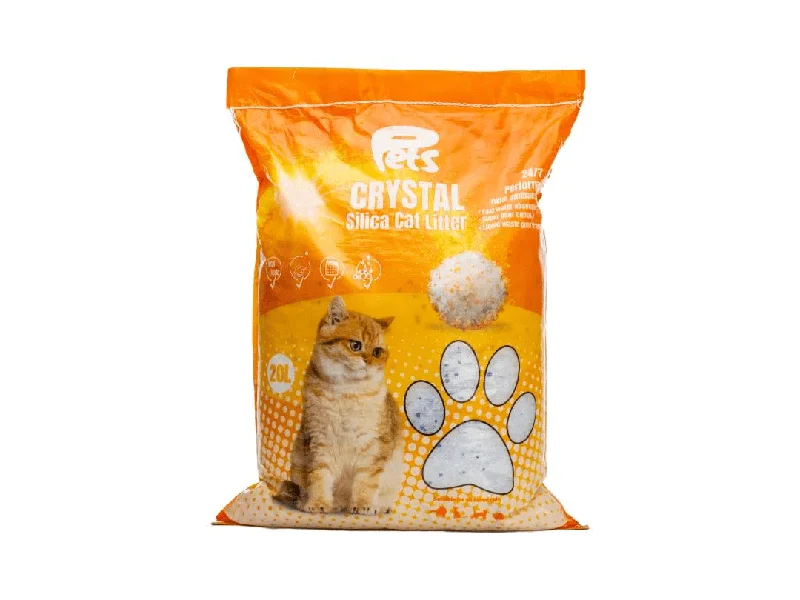 making it smoother and more shiny.Pets Crystal Silica 20L Cat Litter 1-8mm 8.4kg