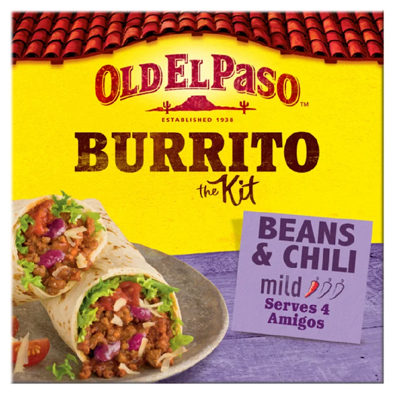 - Foldable and portable cat bagOld El Paso Mexican Hearty Beef & Bean Chilli Burrito Meal Kit