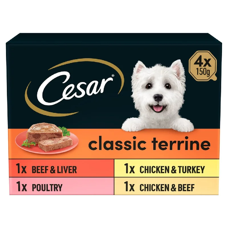    - Hairball control cat food  Dog FoodCesar Classics Terrine Mixed Selection 4 x 150g