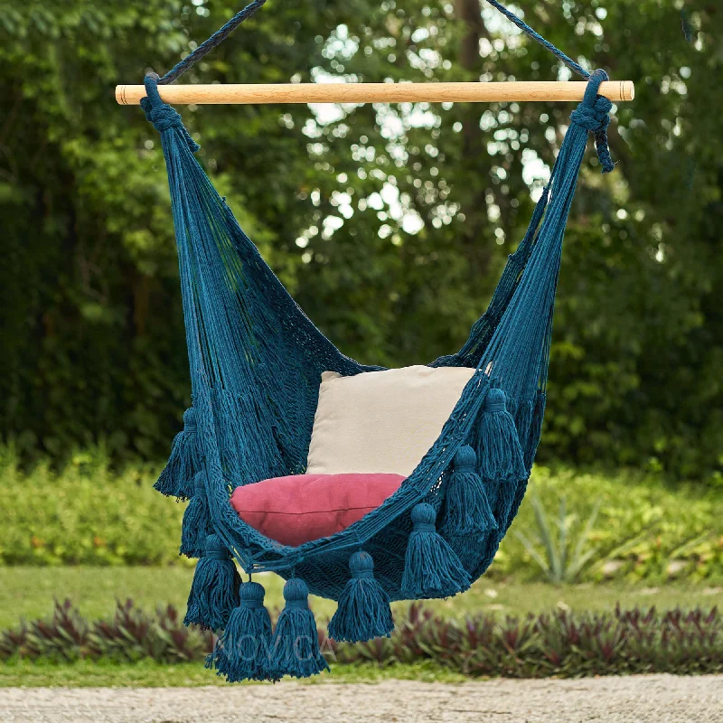 - Rabbit grass rack to prevent waste food boxOcean Seat Blue Cotton Mayan Hammock Swing from Mexico (Single)