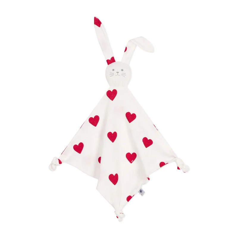 - ​​Christmas pet Christmas clothingPetit Bateau White/Red Heart Print Doudou