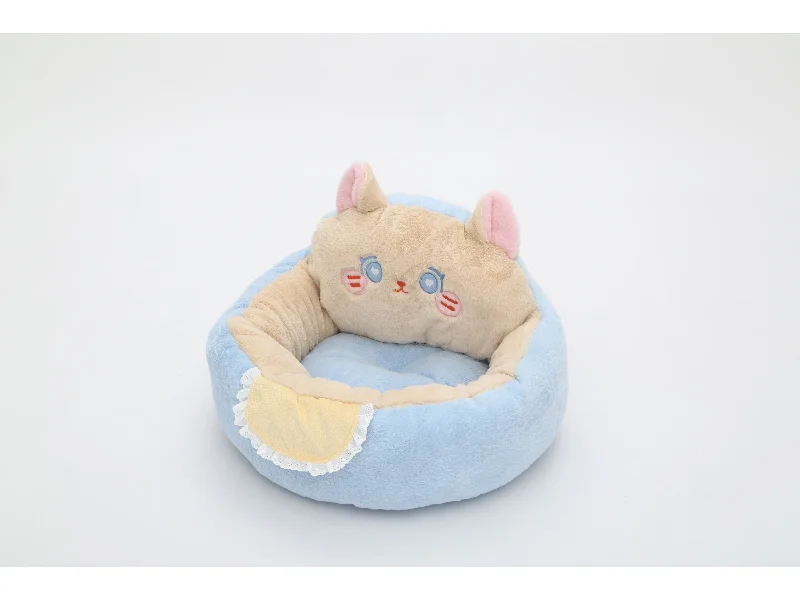 with the functions of decontamination, deodorization, and nourishment.Cat Blue High Back Deep Sleeping Litter