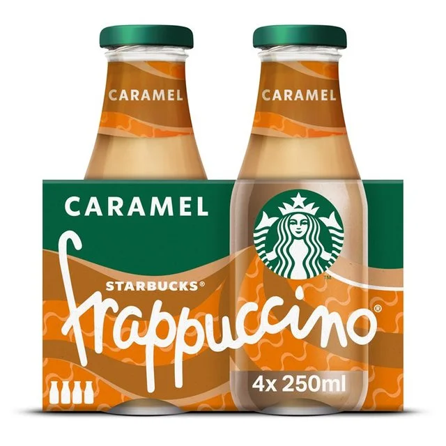 - Organic cotton dog bibsStarbucks Frappuccino Caramel Flavoured Milk Iced Coffee   4 x 250ml