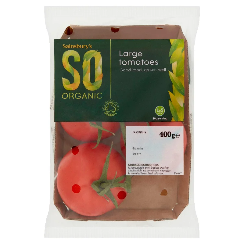 - Organic cotton dog bibsSainsbury's Large Tomatoes, SO Organic 400g